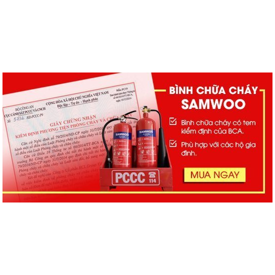 Bình chữa cháy Samwoo - PCCC Thuận Phong - Cửa Hàng Vật Tư Thiết Bị Công Nghiệp Thuận Phong